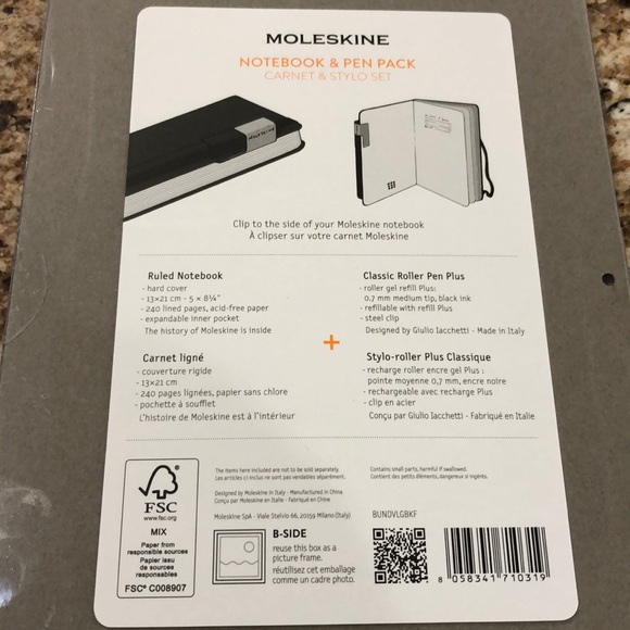 Moleskine Notebook & Pen Set Black - Picture 2 of 3